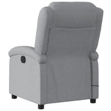 Massage Recliner Chair Light Grey Fabric