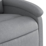 Massage Recliner Chair Light Grey Fabric