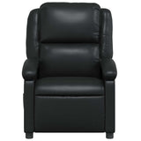 Recliner Chair Black Faux Leather - Top-Down View