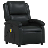 Massage Recliner Chair Black Faux Leather