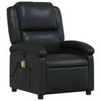 Massage Recliner Chair Black Faux Leather
