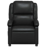 Massage Recliner Chair Black Faux Leather - 45-Degree Angle