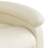 Massage Recliner Chair Cream Faux Leather - Extra Image