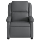 Massage Recliner Chair Grey Faux Leather - Top-Down View