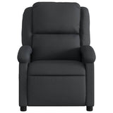 Recliner Chair Black Real Leather