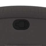 Recliner Chair Grey Real Leather
