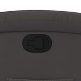 Recliner Chair Grey Real Leather - Extra Image