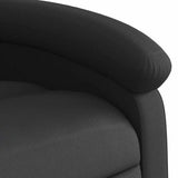 Massage Recliner Chair Black Real Leather - Extra Image