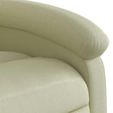 Massage Recliner Chair Cream Real Leather - Extra Image
