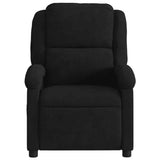 Recliner Chair Black Velvet - Side View