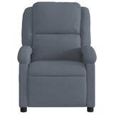 Massage Recliner Chair Dark Grey Velvet - 45-Degree Angle