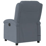 Massage Recliner Chair Dark Grey Velvet - Close-Up Angle