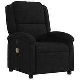 Massage Recliner Chair Black Velvet