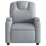 Recliner Chair Light Grey Fabric - Side View