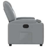 Recliner Chair Light Grey Fabric
