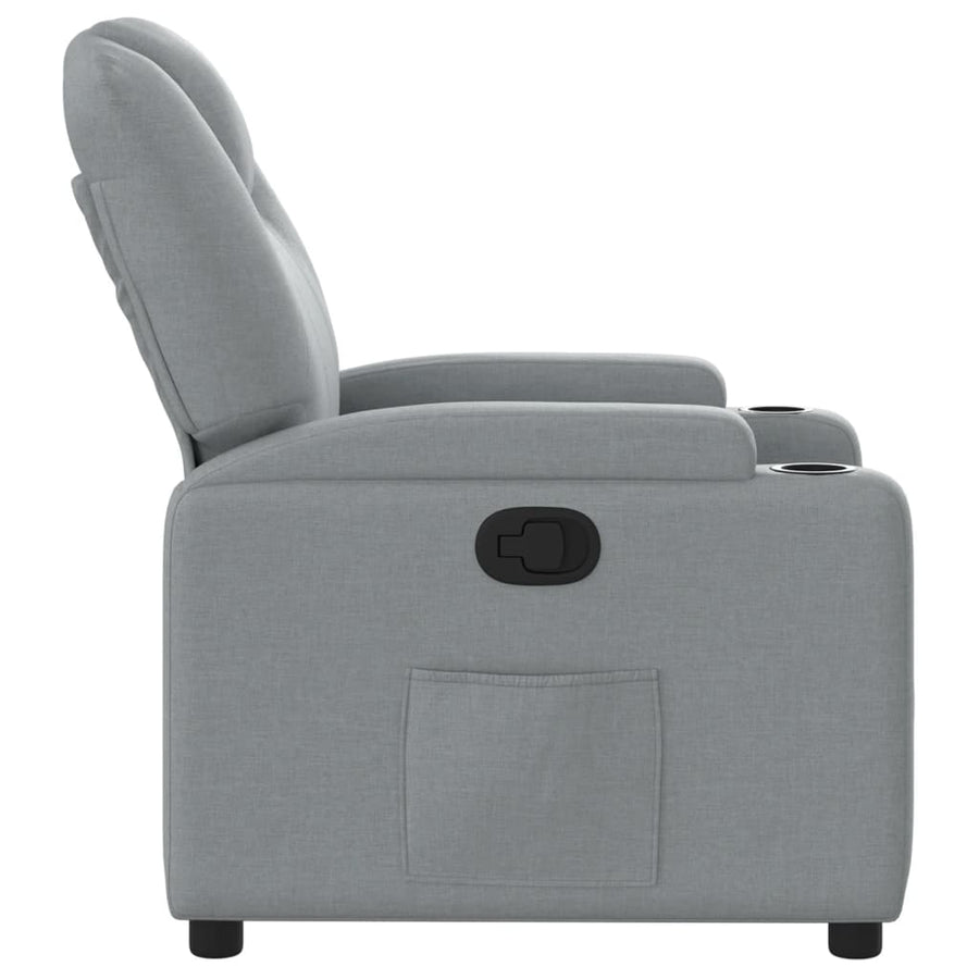 Recliner Chair Light Grey Fabric