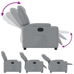 Recliner Chair Light Grey Fabric