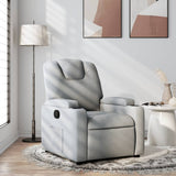 Recliner Chair Light Grey Fabric