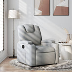Recliner Chair Light Grey Fabric