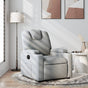 Recliner Chair Light Grey Fabric