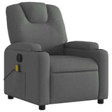 Massage Recliner Chair Dark Grey Fabric - Top-Down View