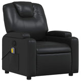 Massage Recliner Chair Black Faux Leather - Top-Down View