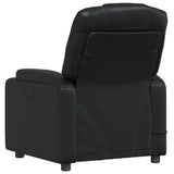 Massage Recliner Chair Black Faux Leather - Close-Up Angle