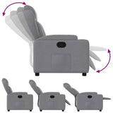 Recliner Chair Light Grey Fabric