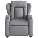 Recliner Chair Light Grey Fabric - Rear View