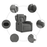 Recliner Chair Dark Grey Fabric - 45-Degree Angle