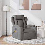 Massage Recliner Chair Dark Grey Fabric