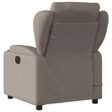 Massage Recliner Chair Taupe Fabric - Top-Down View