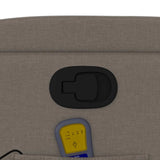 Massage Recliner Chair Taupe Fabric - Extra Image