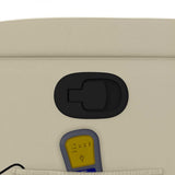 Massage Recliner Chair Cream Faux Leather - Extra Image