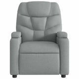 Recliner Chair Light Grey Fabric - Side View