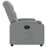 Recliner Chair Light Grey Fabric - Top-Down View