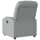 Recliner Chair Light Grey Fabric - 45-Degree Angle