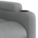 Recliner Chair Light Grey Fabric - Low Angle