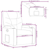 Recliner Chair Black Fabric