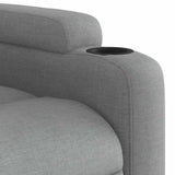 Massage Recliner Chair Light Grey Fabric - Extra Image