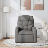 Massage Recliner Chair Dark Grey Fabric - Side View