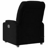Massage Recliner Chair Black Fabric - Close-Up Angle