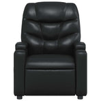 Recliner Chair Black Faux Leather