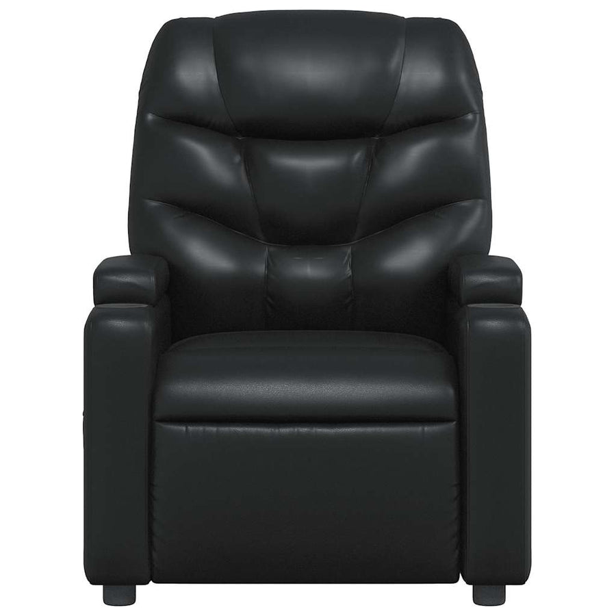 Recliner Chair Black Faux Leather
