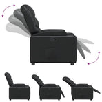 Recliner Chair Black Faux Leather