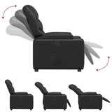 Recliner Chair Black Faux Leather - Rear View