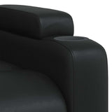 Recliner Chair Black Faux Leather - Low Angle