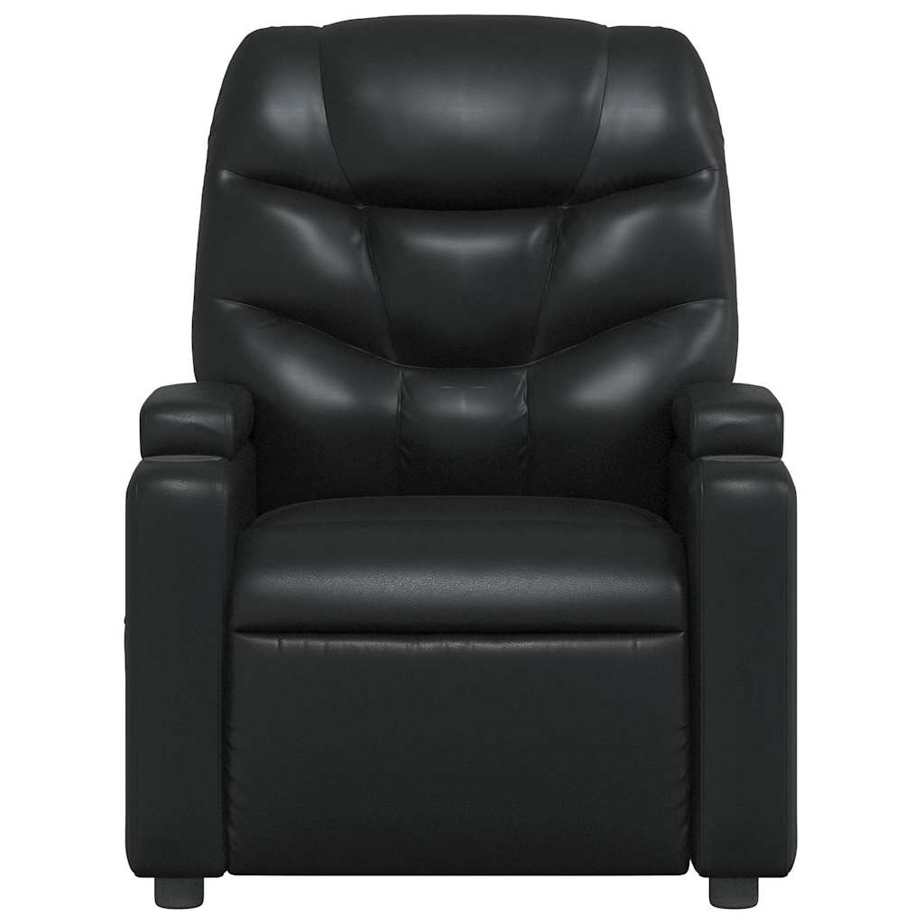 Massage Recliner Chair Black Faux Leather