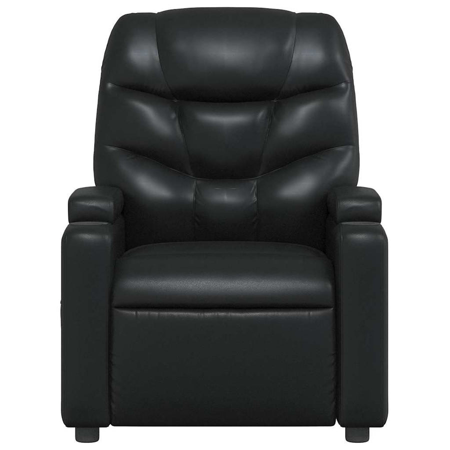 Massage Recliner Chair Black Faux Leather