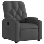 Recliner Chair Dark Grey Fabric